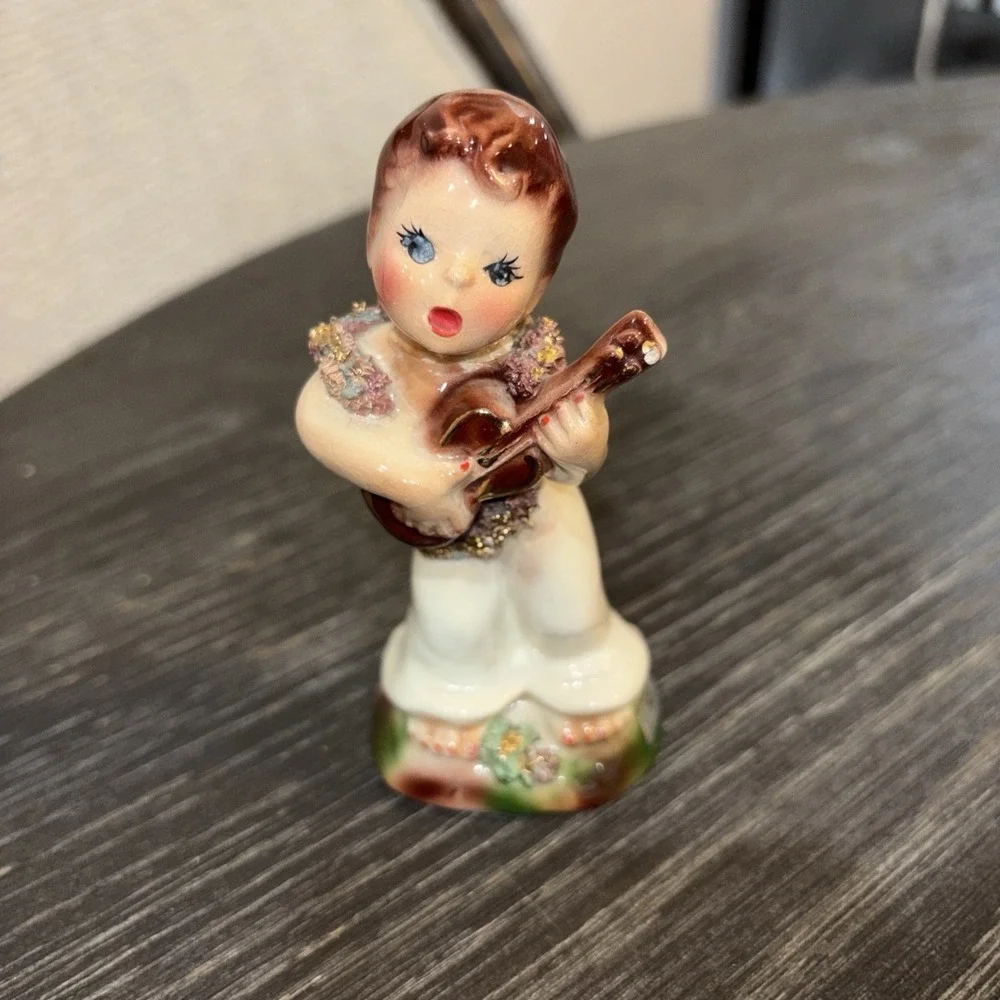 Vintage Josef‎ Originals Hawaiian Boy Figurine Spaghetti Trim
